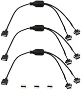 LANMINGLEL 4 Pin RGB Splitter Cable 12V 4Pin Female to SM 4Pin Female RGB Extension Power Cable P...