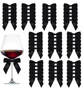 60 Pcs Black Satin Bows with Twist Tie, Bows for Christmas Tree,2.5 Inch Vintage Twist Tie Bows f...