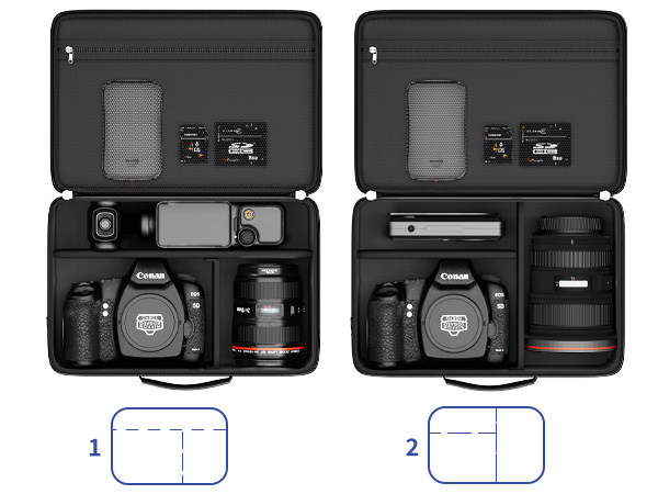 Circular vignettes showing the carrot-topped utensil being used during various eating scenarios.