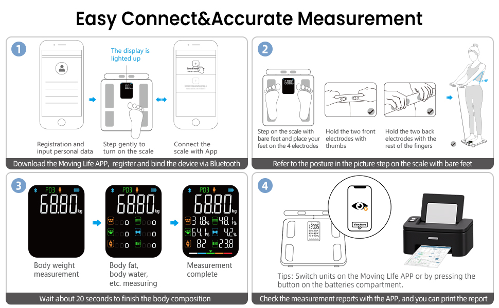 smart scale for body weight digital weight scale bathroom scale electric body fat scale 