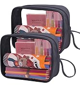 Lermende Clear Pencil Case 2 Pack,Big Capacity Marker Bag For Kids Girl,Clear Pencil Pouch Marker...