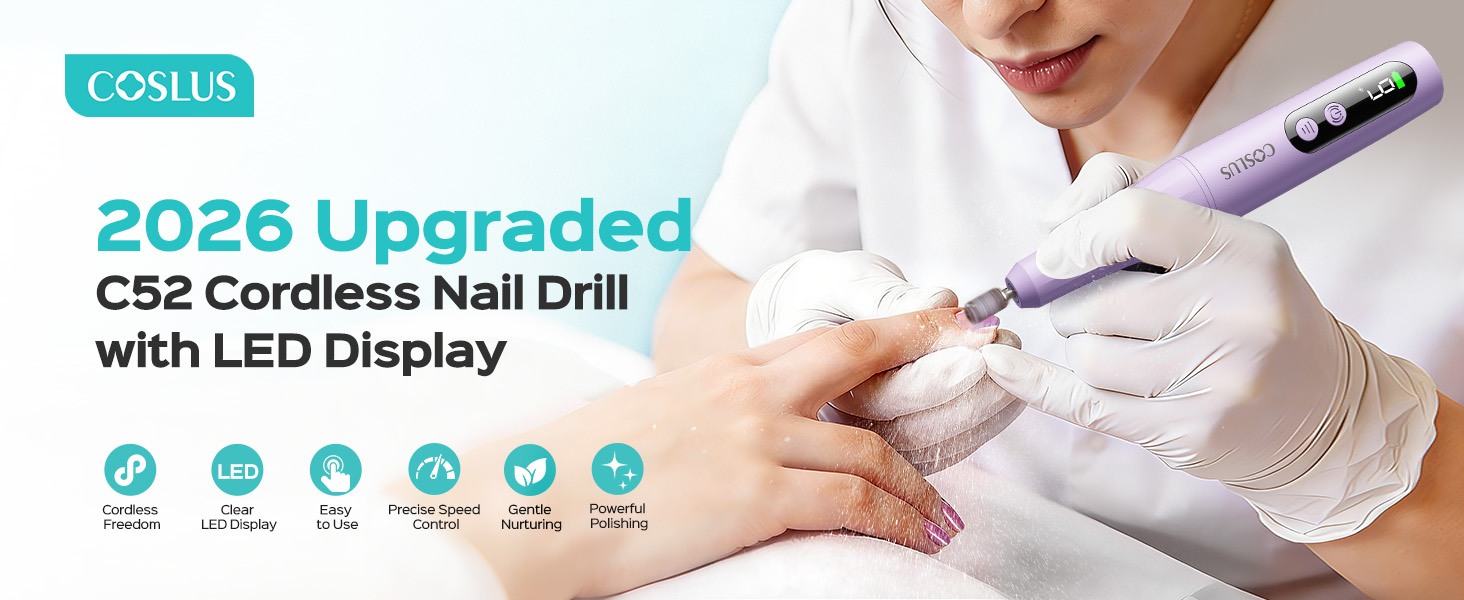 2026 Upgraded Cordless Nail Drill with LED Display