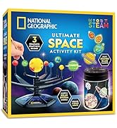 National Geographic Ultimate Space Activity Kit – Diamond Painting Solar System Night Light, Glow...