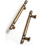 Antique Brass Cabinet Pulls - 3-3/4 Inch(96mm) Hole Center Cabinet Hardware,Kitchen Cupboard Bath...