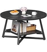 Coffee Table for Living Room, Round Coffee Table, Small Circle Coffee Table with Storage, Modern ...