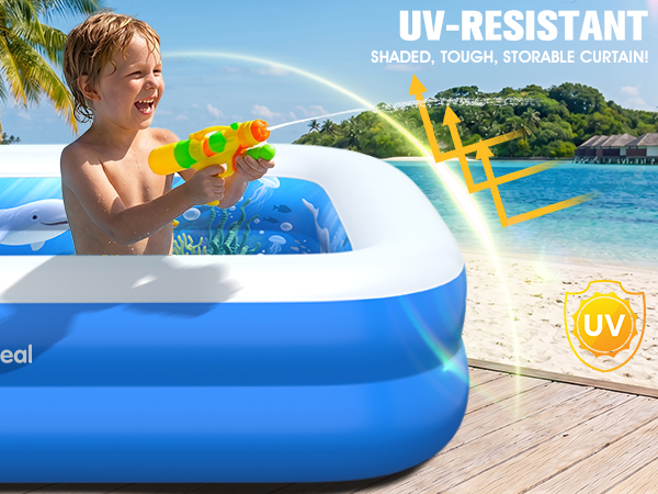 inflatable pool with sprinkler