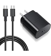 USB C Fast Charger, Excgood 25W Super Fast Charging Wall Charger with USB-C Type C Cable (6ft) Co...