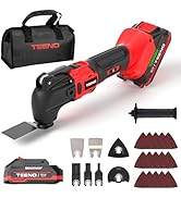 TEENO 20V Cordless Oscillating Tool, 6 Variable Speed Oscillating Multi Tool with 4° Oscillation ...