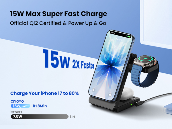 Magnetic Wireless Charger Stand for iPhone