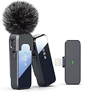 Rythflo Wireless Lavalier Microphone for iPhone with Noise Cancellation, 100ft Transmission, 18H ...