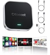 OTTOCAST 2025 Wireless CarPlay &amp; Android Auto Adapter,Android 13 Magic CarPlay Box for Netflix/Yo...