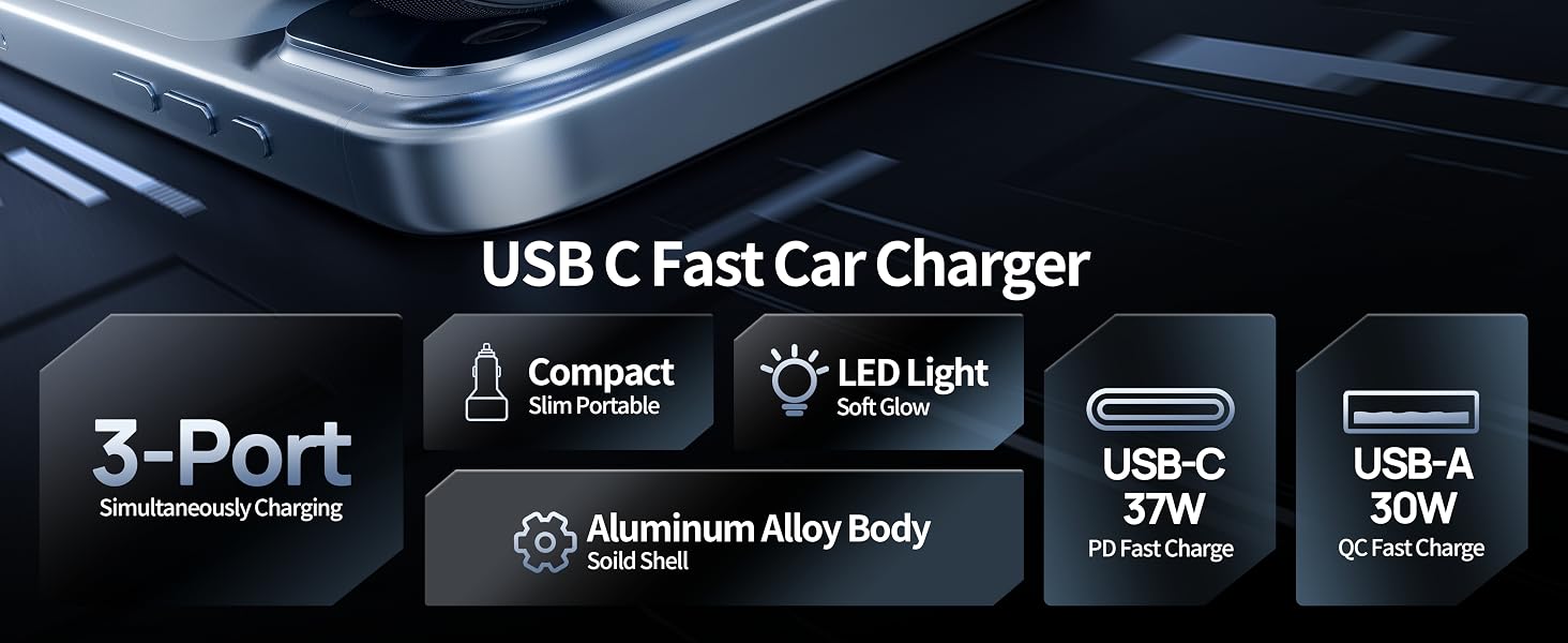 USB C Car Charger
