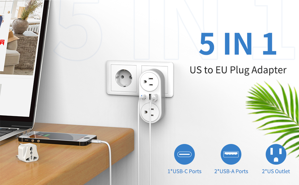 european travel plug adapter, adapters for europe, type c adapter, italy power adapter