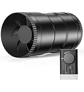 Hon&amp;Guan 4 Inch Inline Duct Fan with Upgrade Controller - 130 CFM Airflow with 6W Ultra-Low Power...