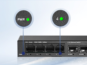 4-Port 2.5G Switch with 2-Port 10G SFP+