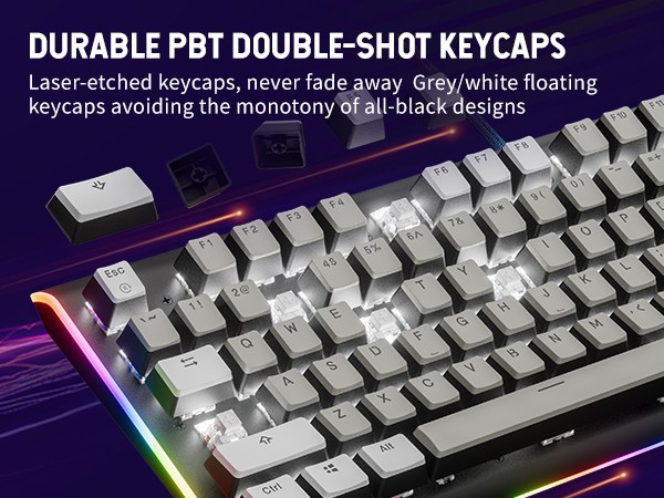 Durable PBT Double-Shot Keycaps