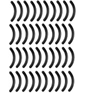 40Pcs Black Eyelash Curler Pads Fine Workmanship Smooth Surface Heavy-Duty Eyelash Curler Refill ...