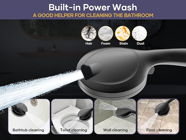 matte black shower head