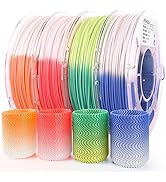 AMOLEN 3D Printer Filament Bundle, Temp Change PLA Filament 1.75mm Bundle,Color Change with Tempe...