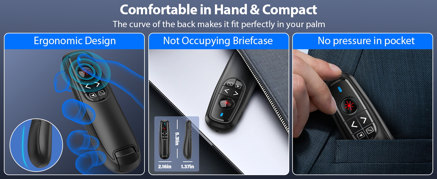 wireless presenter remote clicker for powerpoint presentation