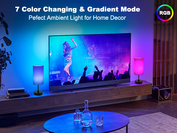 7 Colors Changing &amp;amp;amp; Gradient Mode Pefect Ambient Light for Home Decor
