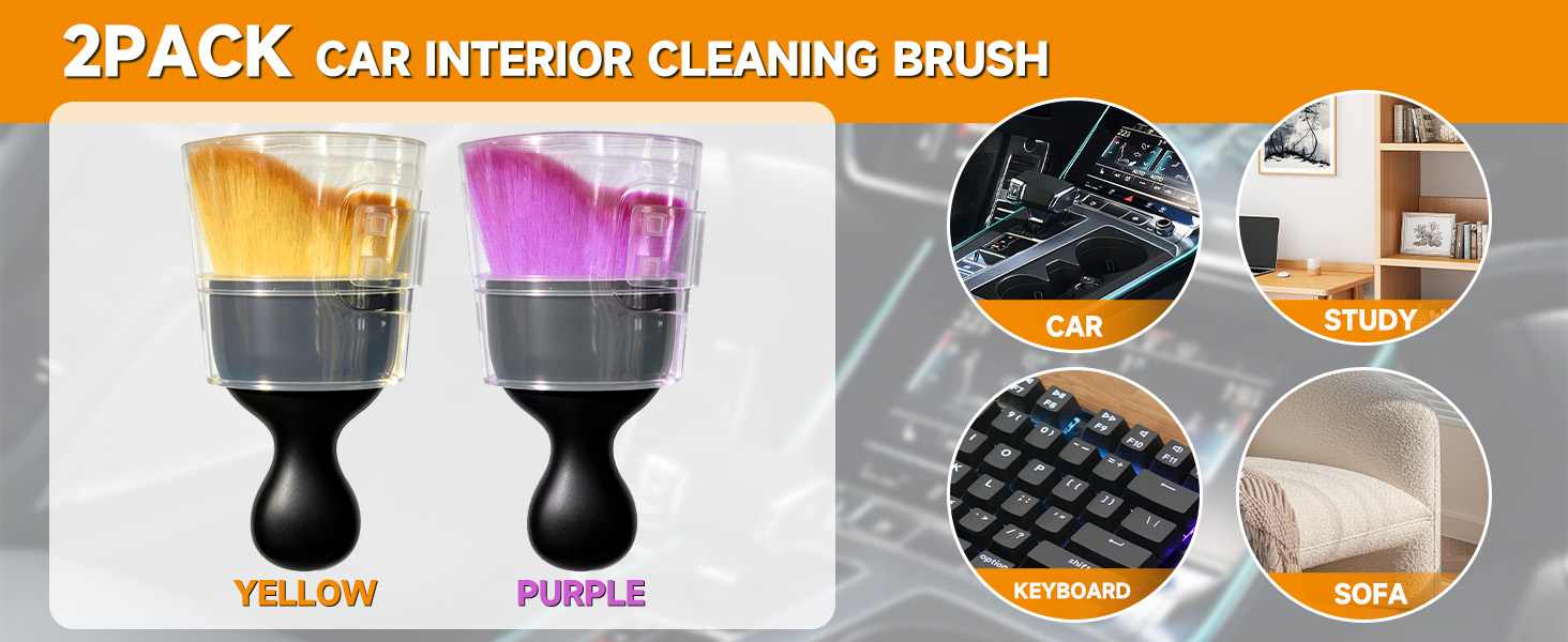 2-Pack Car Detailing Brush