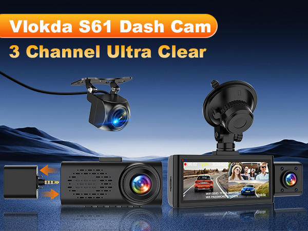 3 channel dash cam
