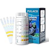 PULACO Aquarium Fish Tank Test Strips (6 in 1)100 Count for Fresh Water and Salt Water