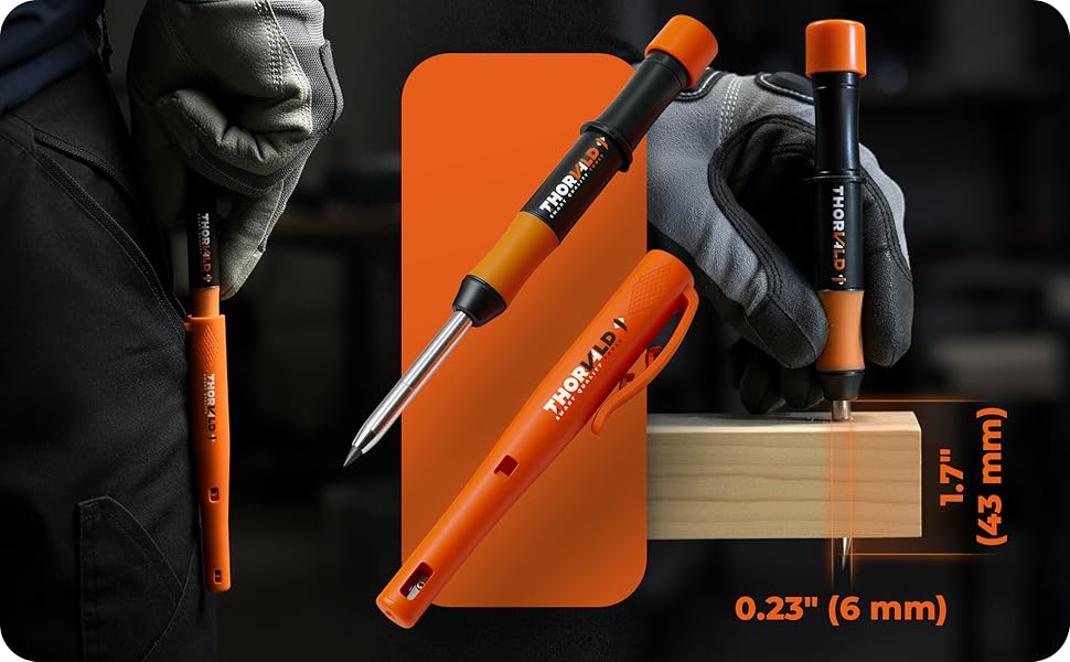 carpenter led lead grease tul pens fine point crayon holder construction sharpener carpenters wood