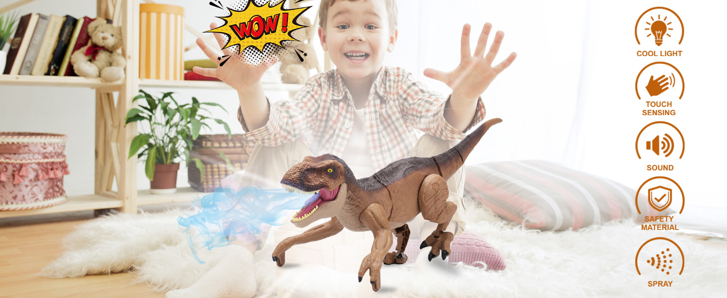 amzing remote control dinosaur toy for boys 3-5 5-7 8-12 year old