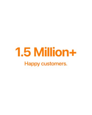 over 1.5 million happy customers