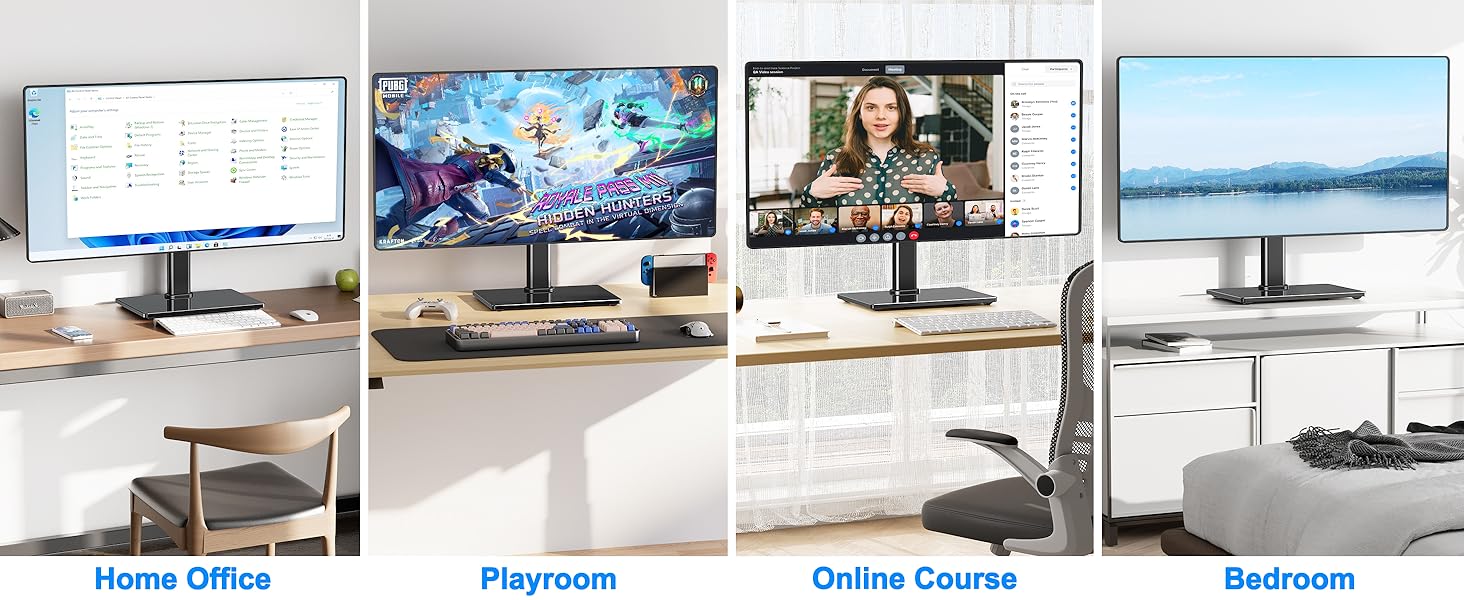 Single Monitor Stand VESA Mount for 13-32 Inch Screens