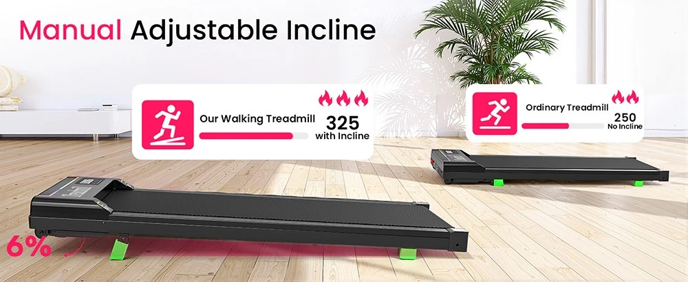 Akluer P03-B Brushless Treadmill with 6% Incline, 2.5HP Quiet Motor, 0.6-4MPH Speed, 38x88cm Running Area, 150kg Max Load, LED Display & Dual Remote Control