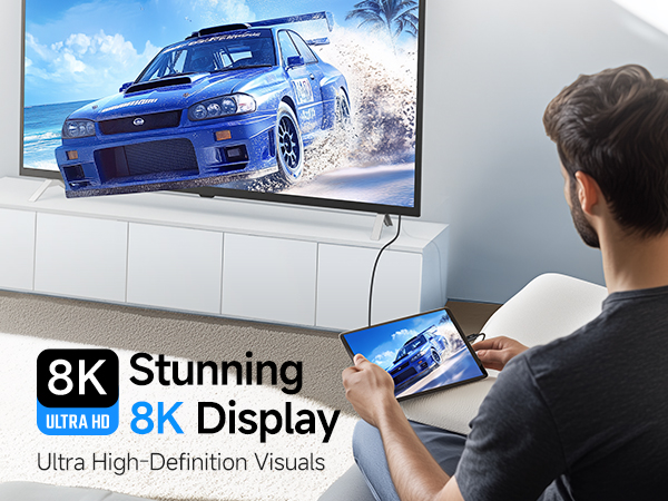 USB C Hub HDMI 2.1, Up to [8K@30Hz/4K@120Hz, 100W Charging, 5Gbps Data