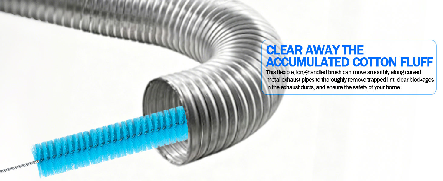 Dryer Vent Cleaner Kit, Vacuum Hose &amp;amp; Brush for Vacuum Hose