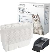 VIKOS Products 30-Pack Disposable Litter Box Waste Receptacles Compatible with Littermaid 3nd Edi...
