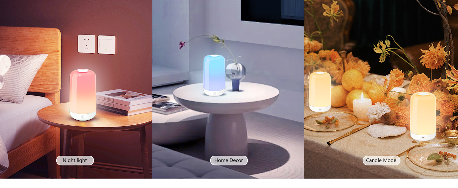 small bedside table touch lamp