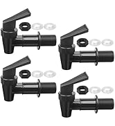 4PCS BPA-Free Replacement Cooler Faucet,Reusable Leakproof Plastic Tap Set(Black ),for Home Water...