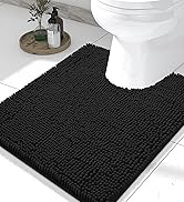 Black Chenille U-Shaped Rugs