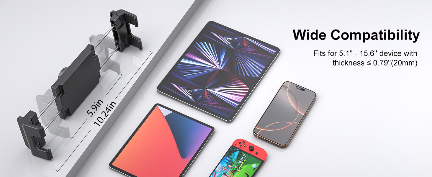 PLDHPRO Tablet Holder for Car Dashboard &amp;amp; Windshield, Universal iPad Car Mount Suction Cup Stand