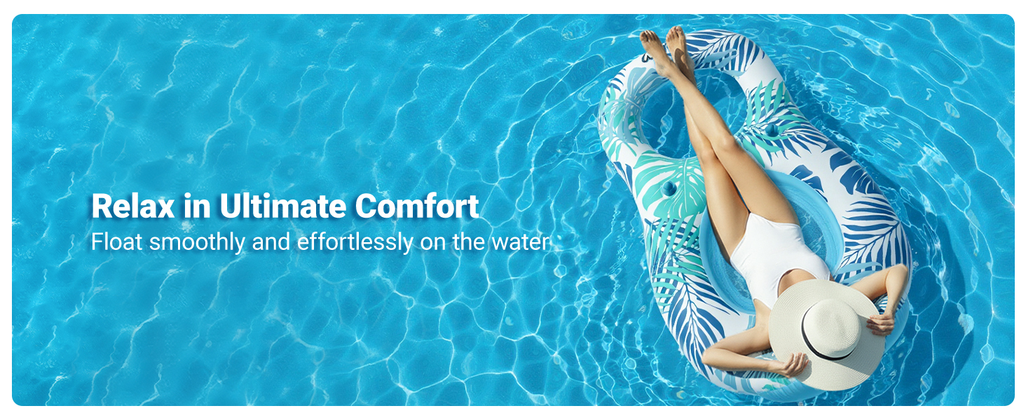 Inflatable Chair Lounger Floaties with Drink Holder
