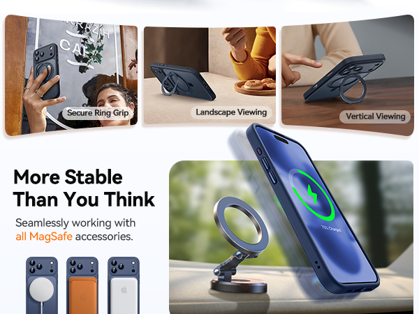 360° Magnetic Stand compatible with iPhone 17 Pro max Case with Camera Control