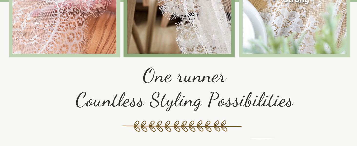 white lace tablerunner