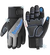 toolant 100% Waterproof Work Gloves for Men, Insulated Winter Gloves with Reinforced Palm for Col...