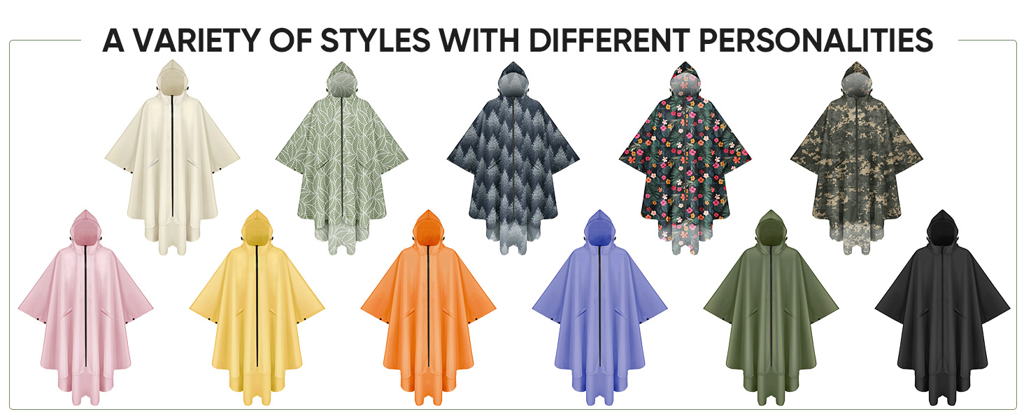 hooded rain poncho