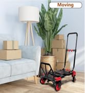 2-in-1 Folding Hand Truck Dolly 330LB Load Carrying,Hand Truck Foldable Dolly