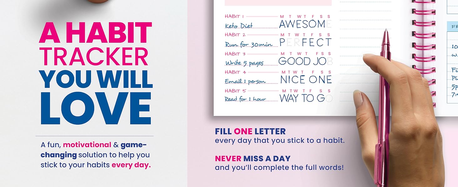 Fill one letter every day! This feature makes it the perfect adhd planner for adults.