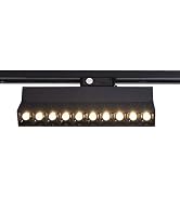 mirrea 20W Dimmable LED Array Track Lighting Heads Black Painted Compatible with Single Circuit H...