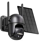 SEHMUA Solar Security Cameras Wireless Outdoor, 2K 360° View Battery Powered Outdoor Camera, WiFi...
