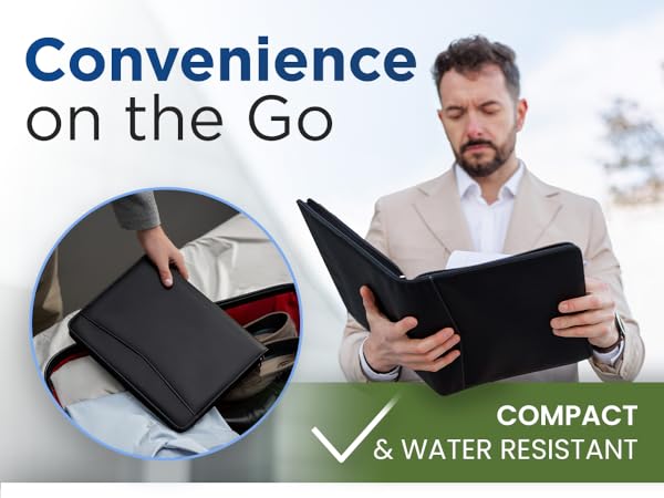 leather binder, zipper binder, leather gifts, business portfolio men, professional binder, binder